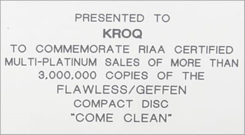Puddle Of Mudd Come Clean award disc US PMUAWCO473930