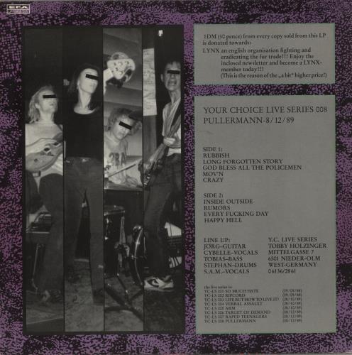Pullermann Your Choice Live Series vinyl LP album (LP record) German 9WSLPYO867628