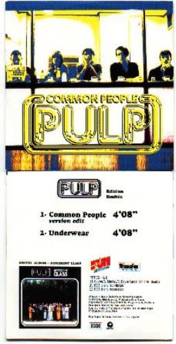 Pulp Common People CD single (CD5 / 5") French PULC5CO66465