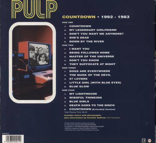 Pulp Countdown 1992-1983 2-LP vinyl record set (Double LP Album) UK PUL2LCO179696