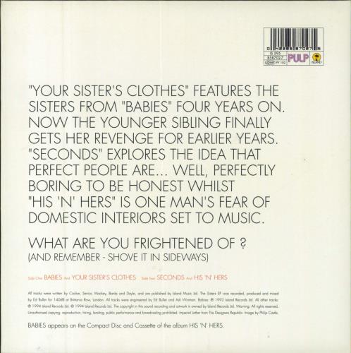 Pulp The Sisters EP 7" vinyl single (7 inch record / 45) UK PUL07TH40610