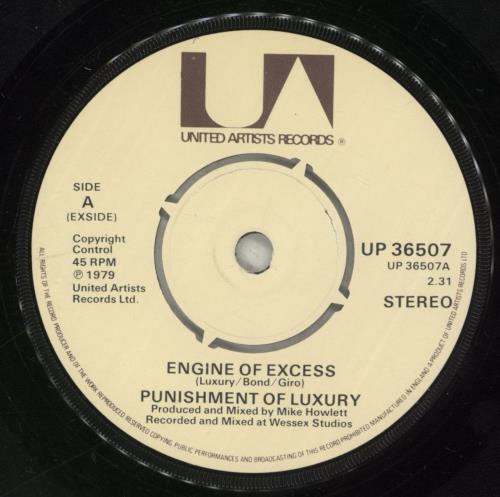 Punishment Of Luxury Engine Of Excess 7" vinyl single (7 inch record / 45) UK P0L07EN448437