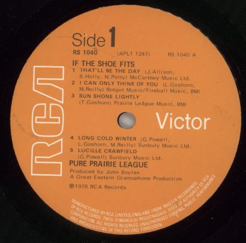 Pure Prairie League If The Shoe Fits vinyl LP album (LP record) UK PPLLPIF341698