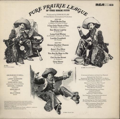 Pure Prairie League If The Shoe Fits vinyl LP album (LP record) UK PPLLPIF341698