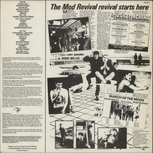 Purple Hearts Head On Collision Time vinyl LP album (LP record) UK PUHLPHE858592