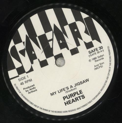 Purple Hearts My Life's A Jigsaw 7" vinyl single (7 inch record / 45) UK PUH07MY635443