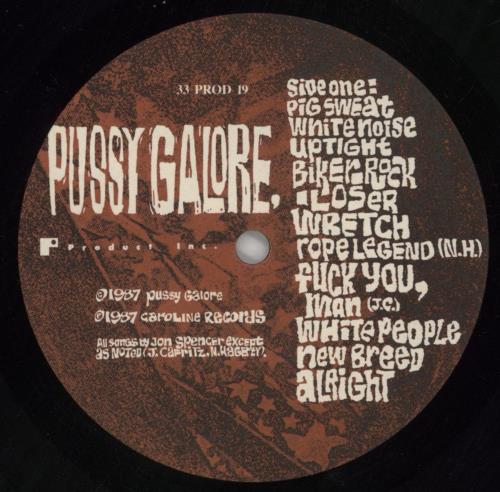 Pussy Galore Right Now! vinyl LP album (LP record) UK PB9LPRI859379