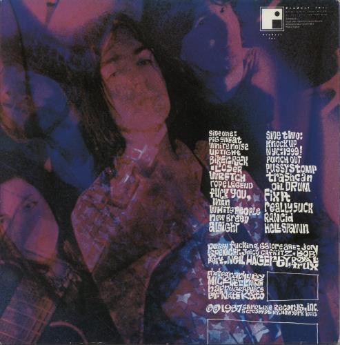 Pussy Galore Right Now! vinyl LP album (LP record) UK PB9LPRI859379