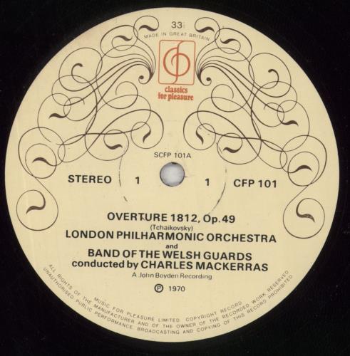 Pyotr Ilyich Tchaikovsky 1812 Overture vinyl LP album (LP record) UK T3NLPOV669940