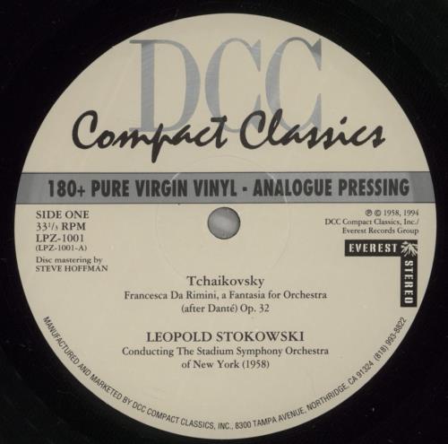 Pyotr Ilyich Tchaikovsky Leopold Stokowski Conducting � Francesca Da Rimini/Hamlet - 180gm vinyl LP album (LP record) US T3NLPLE881154