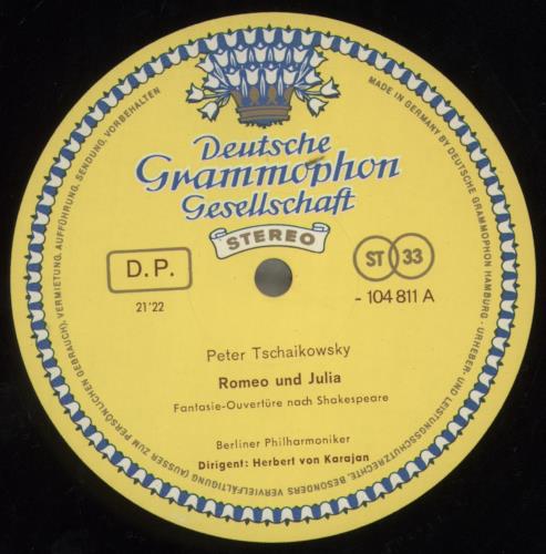 Pyotr Ilyich Tchaikovsky Peter Tschaikowsky - Herbert Von Karajan vinyl LP album (LP record) German T3NLPPE628450