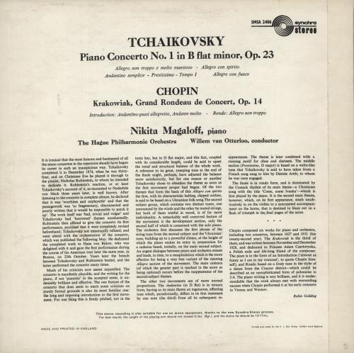 Pyotr Ilyich Tchaikovsky Piano Concerto No.1 in B flat minor, Op.23 vinyl LP album (LP record) UK T3NLPPI863829