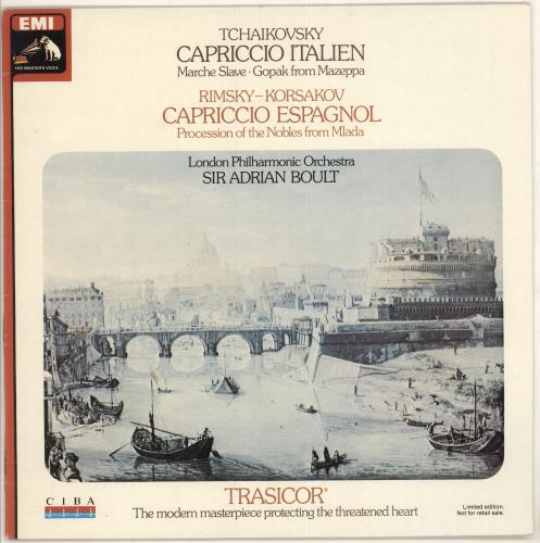 Pyotr Ilyich Tchaikovsky Sir Adrian Boult conducts Rimsky-Korsakov & Tchaikovsky vinyl LP album (LP record) Australian T3NLPSI726063