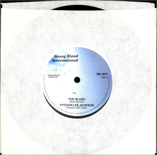 Python Lee Jackson The Blues 7" vinyl single (7 inch record / 45) UK PLJ07TH493893