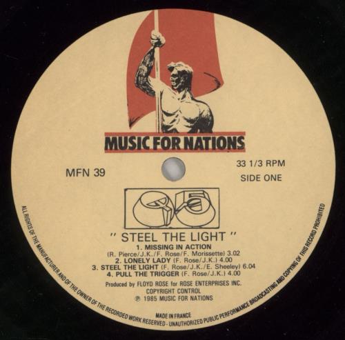 Q5 Steel The Light - EX vinyl LP album (LP record) UK Q50LPST718148