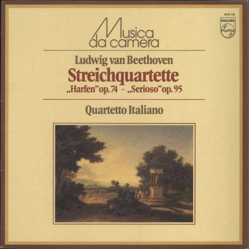 Quartetto Italiano Ludwig Van Beethoven: Streichquartette 'Harfen' Op. 74 / 'Serioso' Op. 95 vinyl LP album (LP record) Dutch NQILPLU772486