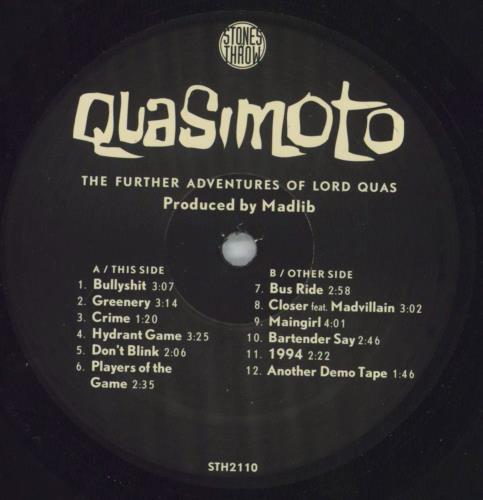 Quasimoto The Further Adventures Of Lord Quas 2-LP vinyl record set (Double LP Album) US QZS2LTH819808