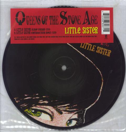Queens Of The Stone Age Little Sister - Sticker 7" vinyl picture disc (7 inch picture disc single) UK QOS7PLI320732