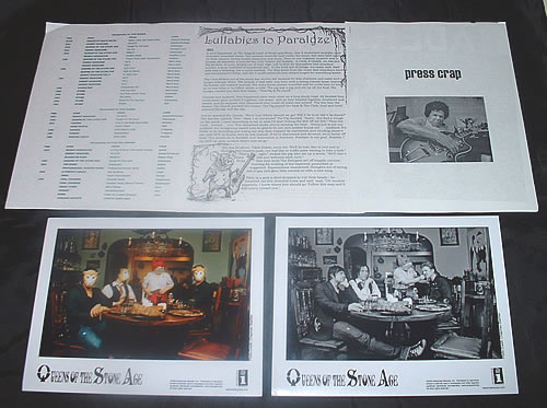 Queens Of The Stone Age Lullabies To Paralyze media press pack US QOSPPLU322163