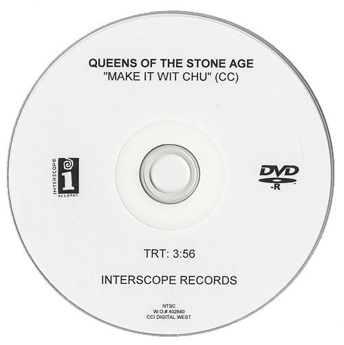 Queens Of The Stone Age Make It Wit Chu promo DVD-R US QOSDRMA457827