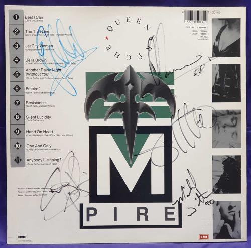 Queensryche Empire - Autographed 2-LP vinyl record set (Double LP Album) UK QRY2LEM328166