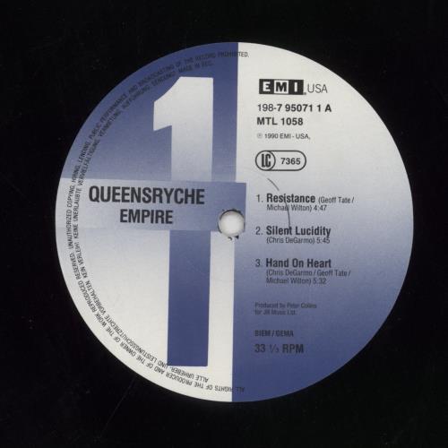 Queensryche Empire - VG 2-LP vinyl record set (Double LP Album) German QRY2LEM720550