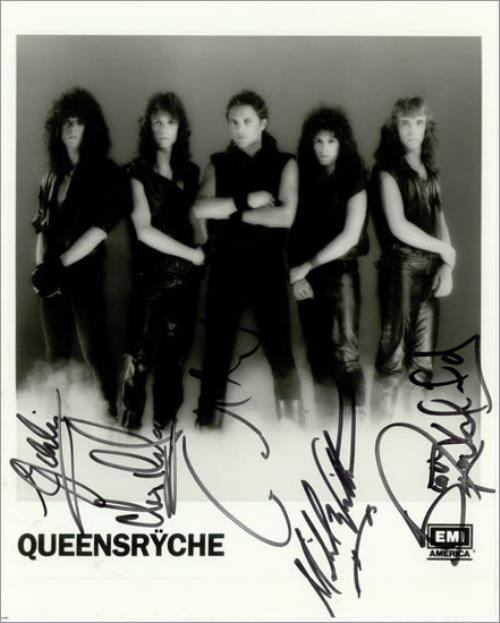 Queensryche Promo Photo - Signed photograph US QRYPHPR136964