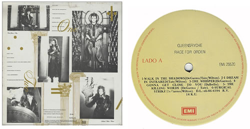 Queensryche Rage For Order vinyl LP album (LP record) Venezuelan QRYLPRA266575