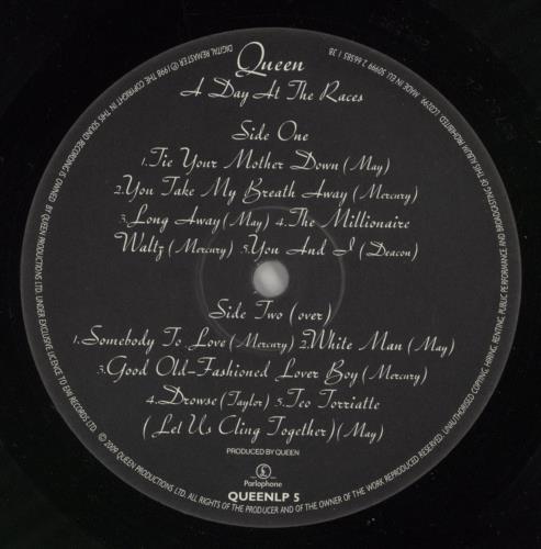 Queen A Day At The Races + PVC sleeve vinyl LP album (LP record) UK QUELPAD462781