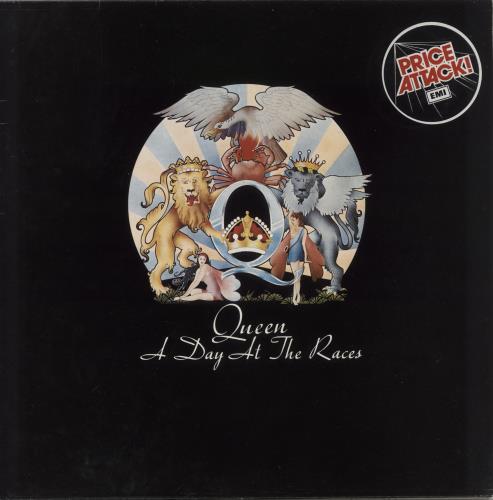 Queen A Day At The Races - 3rd - Price Attack Stickered vinyl LP album (LP record) UK QUELPAD769685