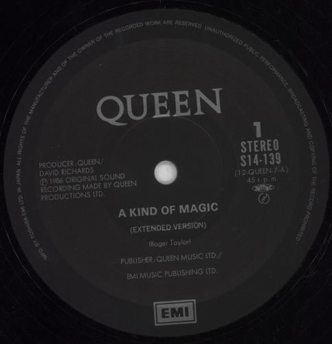Queen A kind Of Magic 12" vinyl single (12 inch record / Maxi-single) Japanese QUE12AK227510
