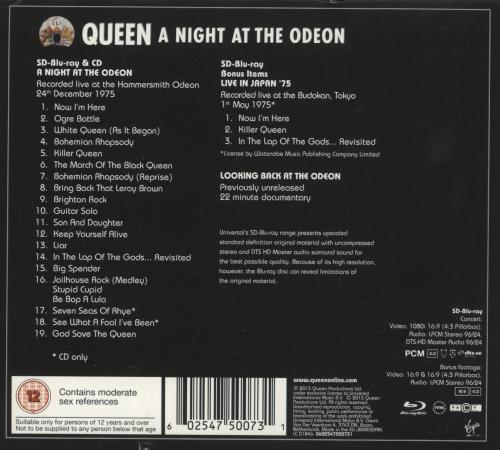 Queen A Night At The Odeon + Blu-ray 2-disc CD/DVD set UK QUE2DAN868915