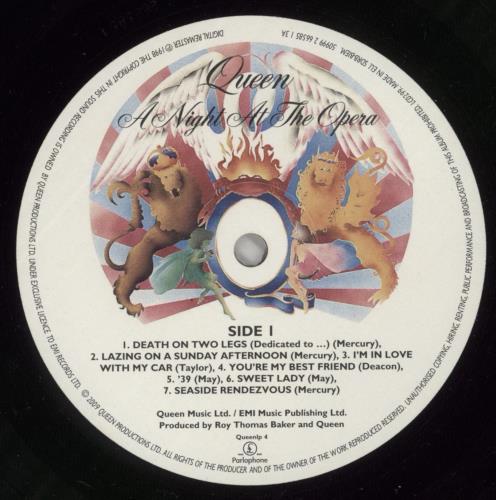 Queen A Night At The Opera - 180gm + PVC outer vinyl LP album (LP record) UK QUELPAN688761