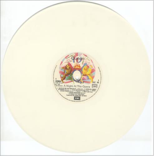 Queen A Night At The Opera - White Vinyl - Mint vinyl LP album (LP record) French QUELPAN25359