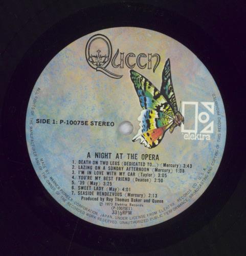 Queen A Night At The Opera vinyl LP album (LP record) Japanese QUELPAN161735