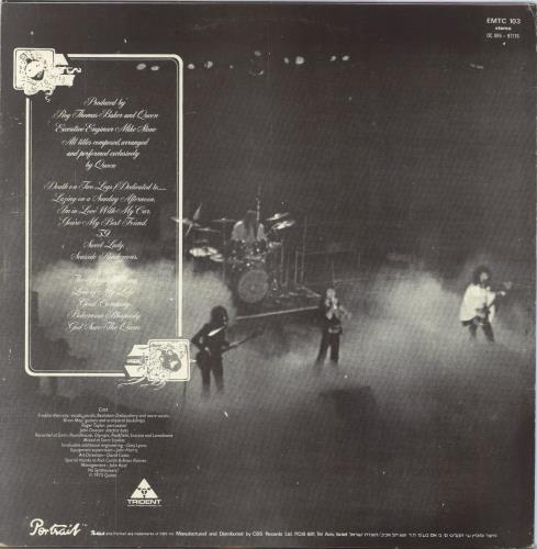 Queen A Night At The Opera vinyl LP album (LP record) Israeli QUELPAN792878