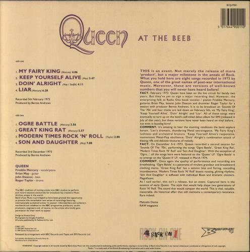 Queen At The Beeb - VG vinyl LP album (LP record) UK QUELPAT851943