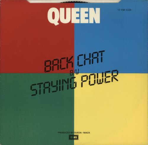 Queen Back Chat - EX 12" vinyl single (12 inch record / Maxi-single) UK QUE12BA515849