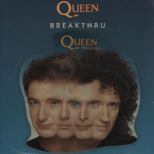 Queen Breakthru - EX shaped picture disc (picture disc vinyl record) UK QUESHBR750621