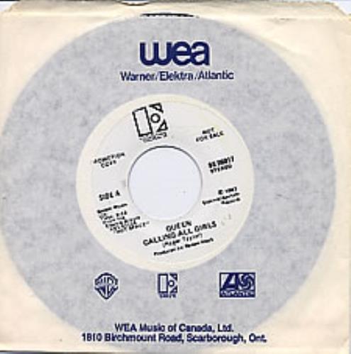 Queen Calling All Girls 7" vinyl single (7 inch record / 45) Canadian QUE07CA223834