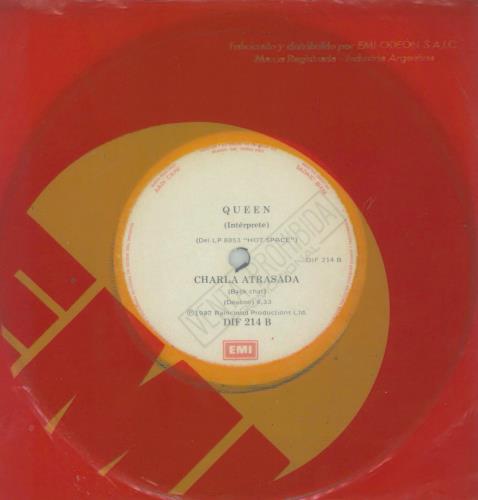 Queen Charla Atrasada 7" vinyl single (7 inch record / 45) Argentinean QUE07CH794835