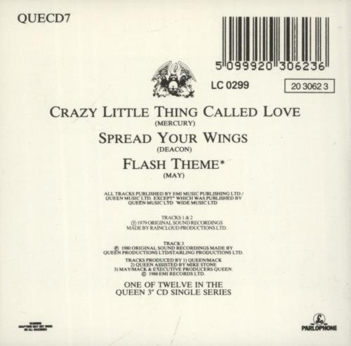 Queen Crazy Little Thing Called Love 3" CD single (CD3) UK QUEC3CR11002