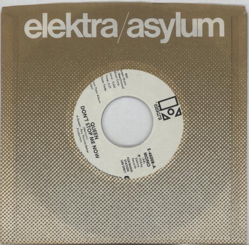Queen Don't Stop Me Now - AR 7" vinyl single (7 inch record / 45) US QUE07DO219216