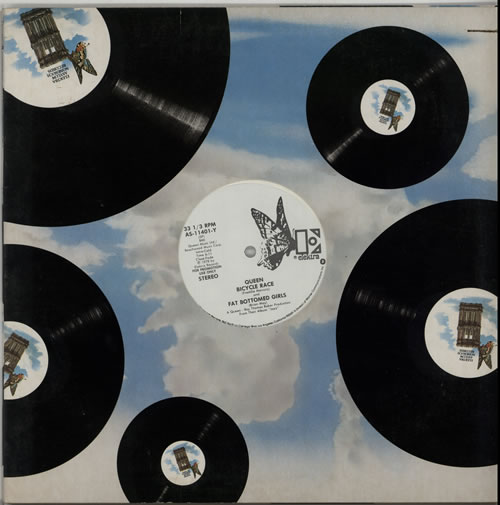 Queen Fat Bottomed Girls / Bicycle Race 12" vinyl single (12 inch record / Maxi-single) US QUE12FA23120