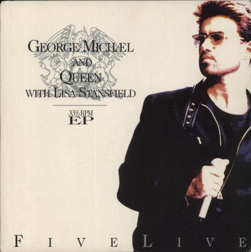 Queen Five Live EP 7" vinyl single (7 inch record / 45) UK QUE07FI86045