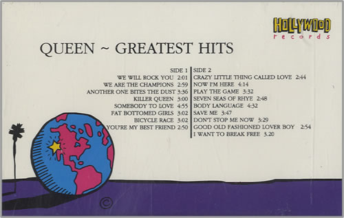 Queen Greatest Hits cassette album US QUECLGR454531