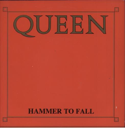 Queen Hammer To Fall - Injection Moulded - Factory Sample 7" vinyl single (7 inch record / 45) UK QUE07HA739802