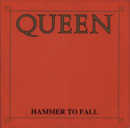 Queen Hammer To Fall - Red Sleeve - Factory Sample 12" vinyl single (12 inch record / Maxi-single) UK QUE12HA739754