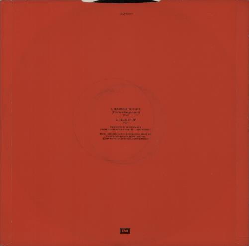 Queen Hammer To Fall - Red Sleeve 12" vinyl single (12 inch record / Maxi-single) UK QUE12HA06612