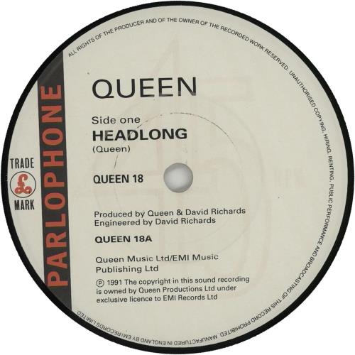 Queen Headlong - Solid 7" vinyl single (7 inch record / 45) UK QUE07HE660671
